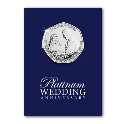 2017 BU 50p Coin (Card) - Platinum Wedding - The Royal Wedding - Click Image to Close